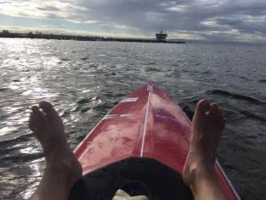 海釣り公園で休憩